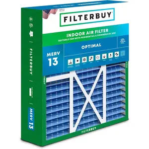 Filterbuy 22x24x5 Air Filter (1-Pack), Pleated MERV 13 Optimal Defense HVAC AC Furnace Air Filters for Amana, Goodman, and Five Seasons
