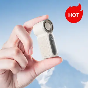 Mini LED Handheld Portable Fan Rechargeable 5-Speed Turbo, Digital Display, USB Protection, Compact for Makeup, Travel, Outdoor, Battery Powered Fan, Adjustable Speed Fan,Perfect Gift.,Portable Refrigeration