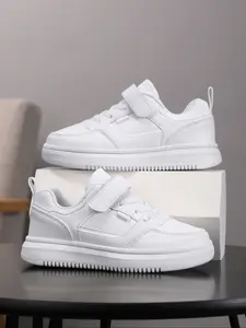 Trendy Kids' Fashion Lightweight Comfortable Casual Shoes, Classic Unisex Running Sneakers, Sporty Patchwork Design, Athletic Sneaker Footwear, All Seasons