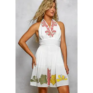 POL Floral Halter Neck Flowy Dress