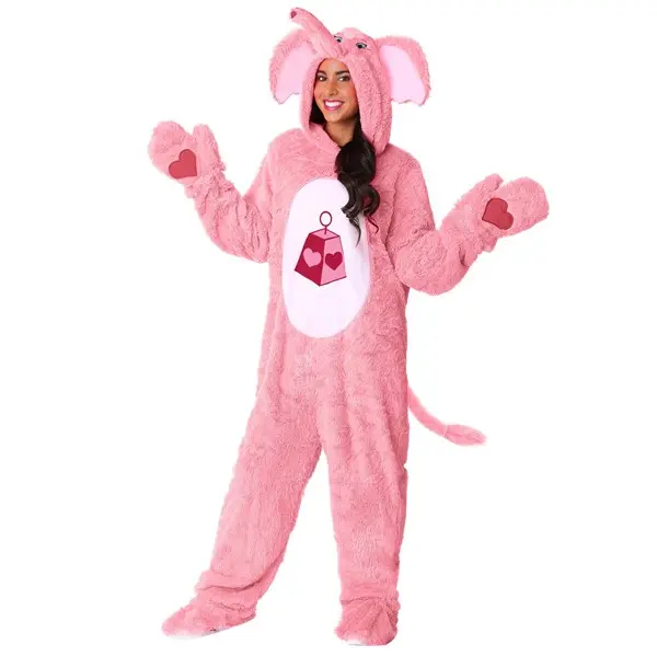 Care Bears & Cousins Adult Lotsa Heart Elephant Costume, Love, Polyester