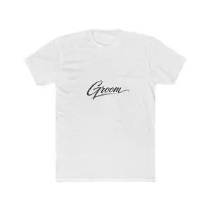 Groom Script Tee - Wedding Groom T-Shirt, Bridal Party Gift