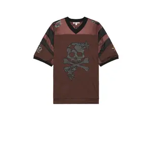 Jaded London Skull Sports Jersey in Brown