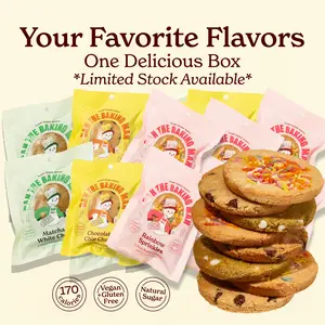12 Pack Multiple of Plant-Based Cookies - Dan The Baking Man, Variety Pack, Gluten Free, On-the-go Snacks, 2 cookies per pack, vegan, kosher , 6 Pack of 12 cookies, other options available
