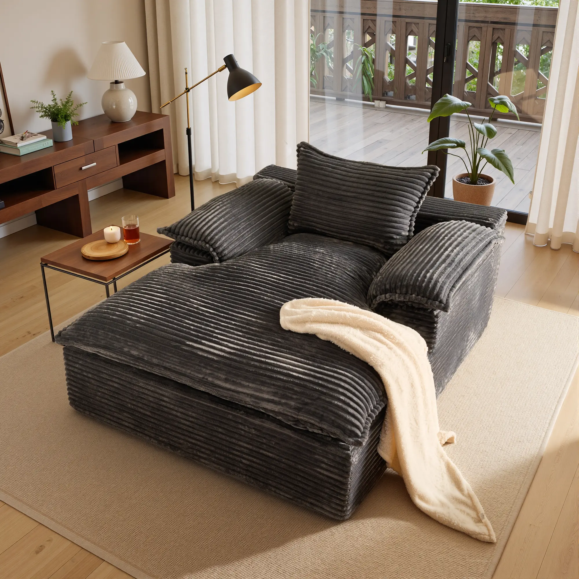 Grey Plush Corduroy Pro