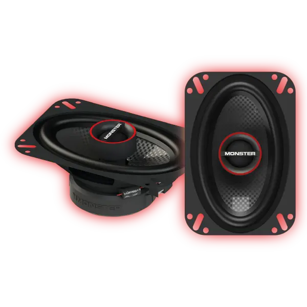Monster MS462C 4"×6″ 2-Way Coaxial Speakers (Pair)