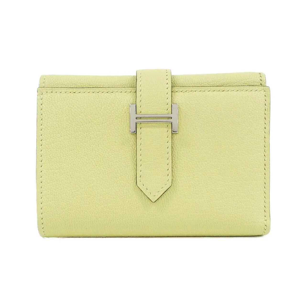 Pre-owned HERMÈS Calfskin Small Leather Goods Hermes Béarn Combiné Chèvre Wallet