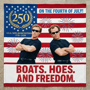 Boats Hoes And Freedom Tapestry, Boats Hoes And Freedom Tapestry Flag, Home Decor  Decor Gift