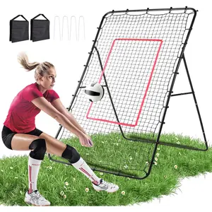 Adjustable Volleyball Rebounder Net 7x4FT - Bounce   Equipment for Practicing Spiking, Setting & Digging, Adjustable Target Practice Nets Outdoor Backyard Beach  for Adults