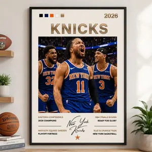 New York Knicks Poster Print Unframed, Eastern Conference Champions 2026 Wall Art, NBA Finals Basketball Print, Brunson KAT Gift