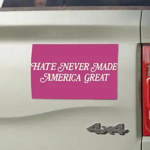Hate Never Made America Great Bumper Magnet, Kindness Bumper Magnet, Voting Car Magnet, Kamala Magnet, Kamala Tim Magnet, 10x3 Bumper Magnet