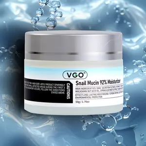 VGO Snail Mucin 92% Moisturizer - Gentle Evening Repair for All Skin Types, 50g, Anti-Aging & Spf Protection