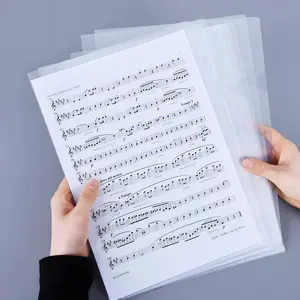 20 count A4 Plastic Clear Document Folders Copy Safe Project Pockets Clear Plastic Folder Project Pockets Poly Sleeve Folders Transparent Color