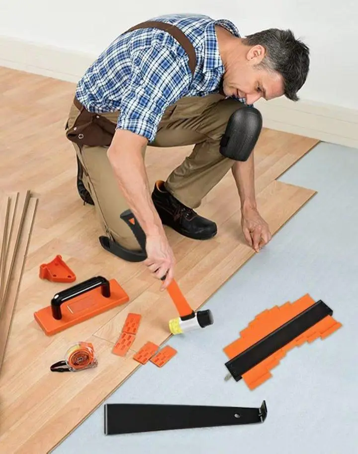 Jhome 43 pcs Floor installation step set Non Slip Handle Mallet