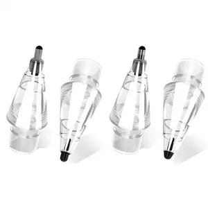 Apple Pencil 1/2 Pro Silent Tip, Transparent Fine Head, Non-Obstructive View, Essential for Libraries, Strong Damping, Continuous Touch