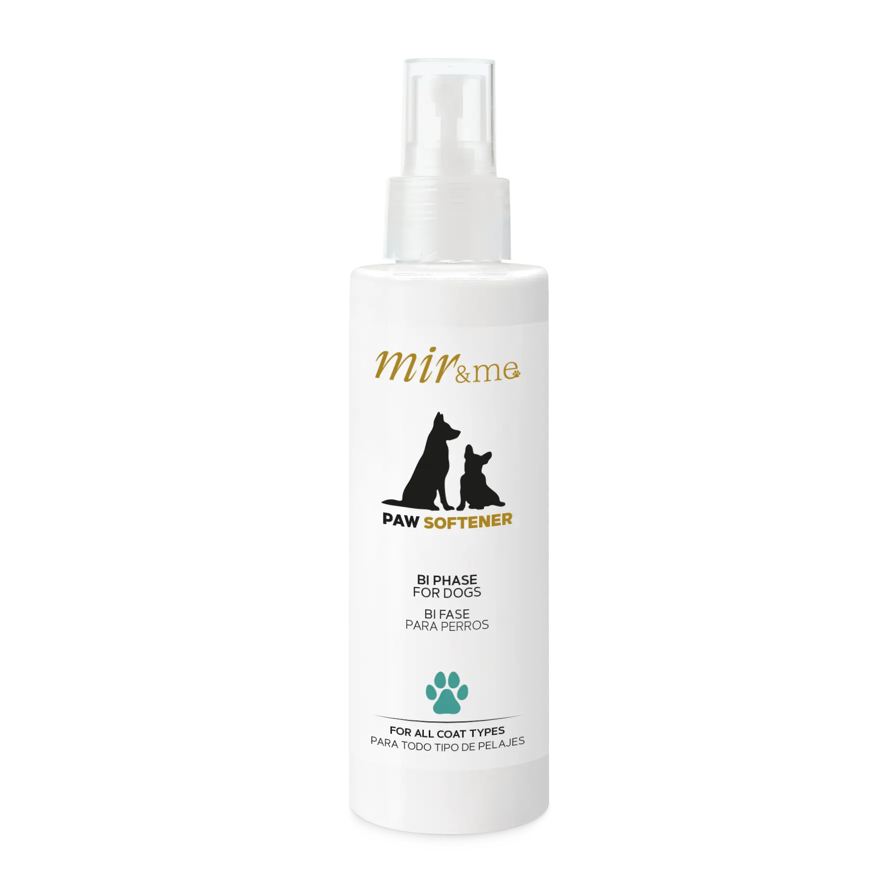 MIR&ME Paw Softener Bi‑Phase Leave‑In Conditioner for Dogs – Detangling & Hydrating Spray with Red Algae – Easy Brushing & Moisture Boost – 150 ml