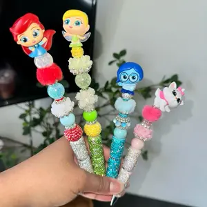 Character Inspires Beadable Colorful Pens with Rhinestones Perfect for Gifting and Daily Use - Ideal for Office and Home