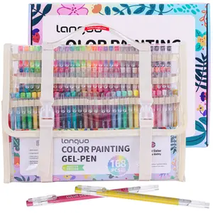 Colour Gel Pen 0.6mm Needle Tip Gel Pens with storage box, Gel Pen Set for Making Cards, Gel Marker for Adult Coloring Books, Journaling Crafting Doodling Drawing, School Craft Supplies