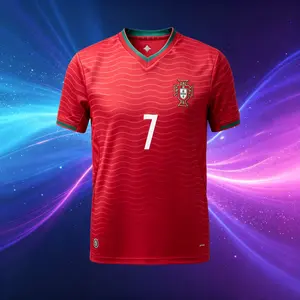 2026 Portugal National Team Short Sleeve Red Home Soccer Jersey 7# Ronaldo Long Sleeve Green Away Jersey