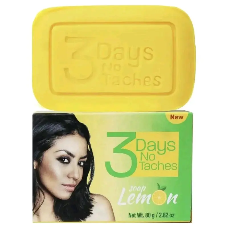 Facial Lemon Soap, 3-Day Blemish-Reducing Formula for Skincare Cleansing