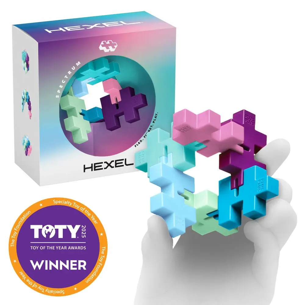 HEXEL Flora Floral Fidget Puzzle Toy - Toy of the Year Award-Winning Twist-to-Create Stress Relief Gadget, Unisex for Hobbies & Games