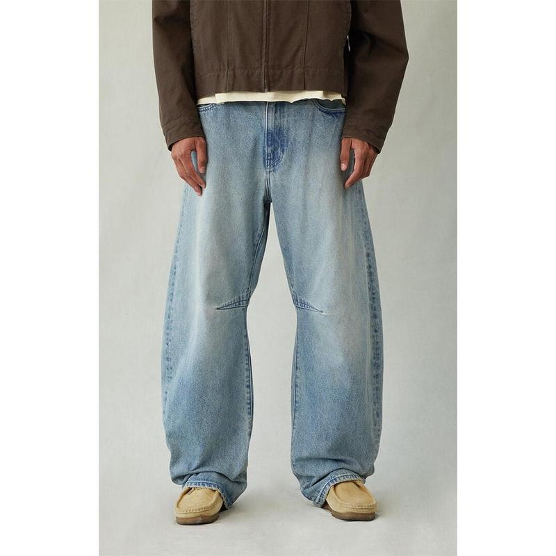 Pacsun Men's Mason Baggy Barrel Jeans Light Blue