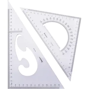 BronaGrand Large Triangle Ruler Square Set, 30/60 and 45/90 Degrees, Set of 2
