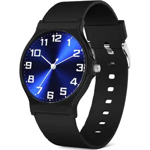 P-WWA021   Kids Analog Watch Boys Girls, 30M Waterproof, Sports Watch for Boys, Easy to Read Children's Thin Dial Wrist Watches with Soft Band, for Ages 5-15 Kids Great Birthday Gifts Christmas Day