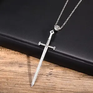 Unisex Retro Sword Pendant Stainless Steel Necklace
