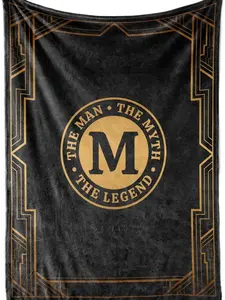 Customized letters A-Z, all letters can be customized. Flannel blanket, men's gift, recommended men's birthday gifts, men's blanket purchasing guide, gift ideas for fathers, grandfathers, and husbands.