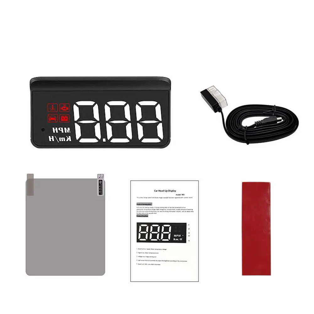 Car Head Up Display, OBD2 HUD Overspeed Windshield Projector, On Board Computer Digital Electronic Auto Accessories, Car Inspection Tools, Automotive
