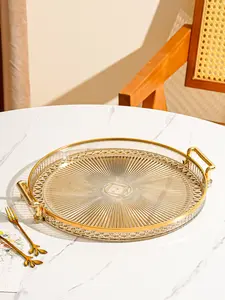 Round Acrylic Tray - Perfect for Kitchen, Weddings, Holiday Parties & Home Decor