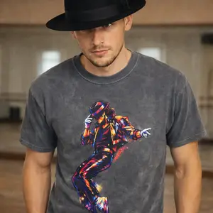 [FREE SHIP] [SALE UP TO 50%] MJ Retro Dance Comfort Color T-Shirt, Colorful Street Style Graphic Tee, Music Lover Vintage Shirt, Unisex Outfit