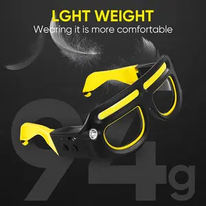 COB LEDs Safety Glasses with Motion Sensor - Hands-Free Headlamp Goggles for Camping & Hiking, Work