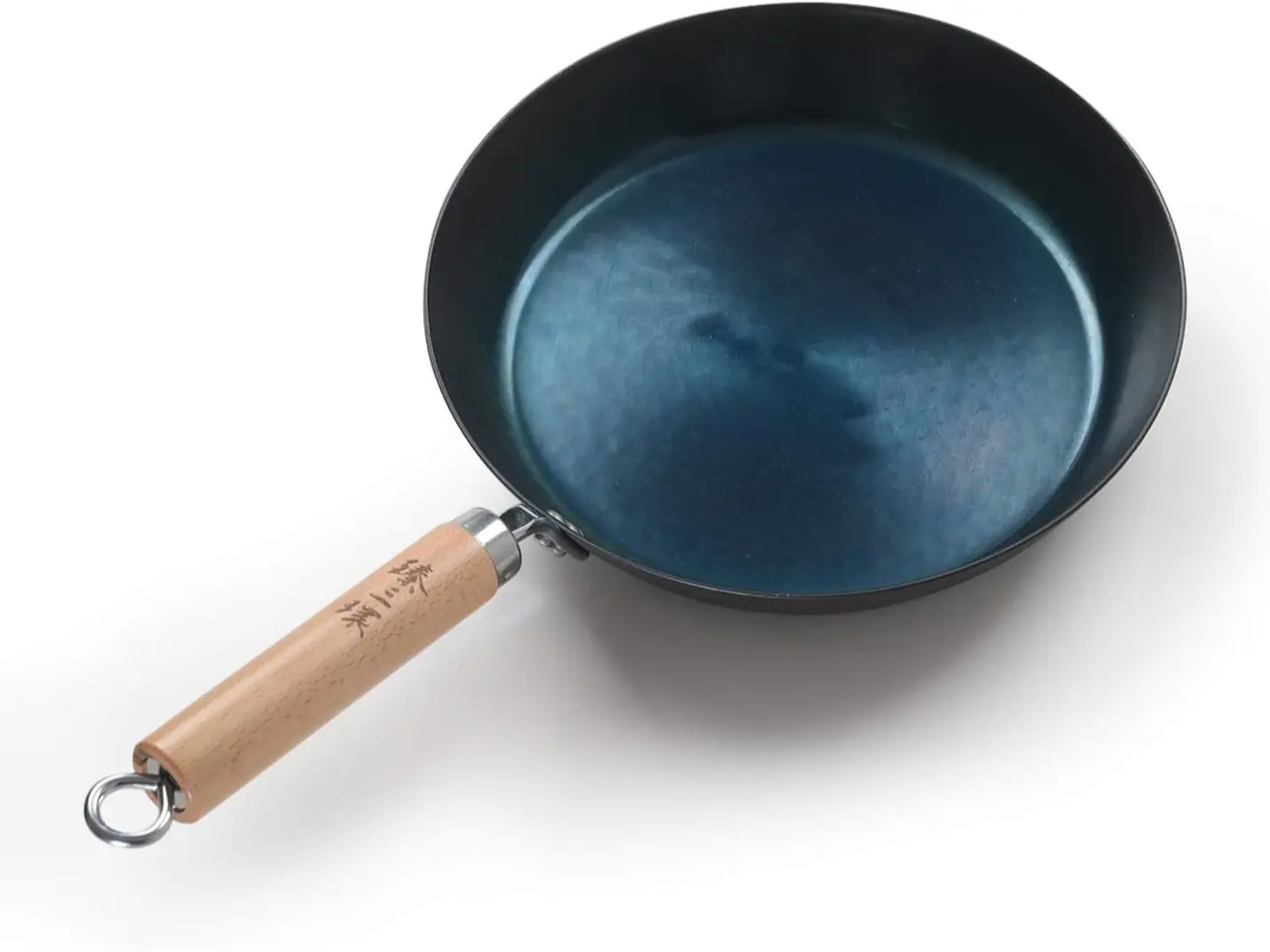 ZhenSanHuan Traditional Hand-hammered Carbon Steel Saute & Fry Pan, Kitchen Cookware Wok