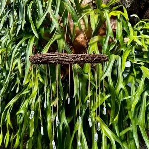 Cottagecore Fairycore Crystal Wreath Mobile