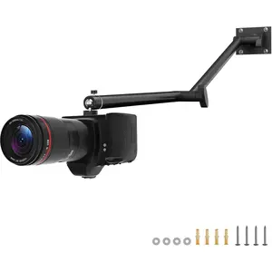 Articulating Camera Wall Mount with 1/4"-20 Threaded Compatible with DSLR//Webcam/Action/LED Light/CCTV POV Camcorder Cameras,Adjustable Aluminium Alloy Arm Metal Base