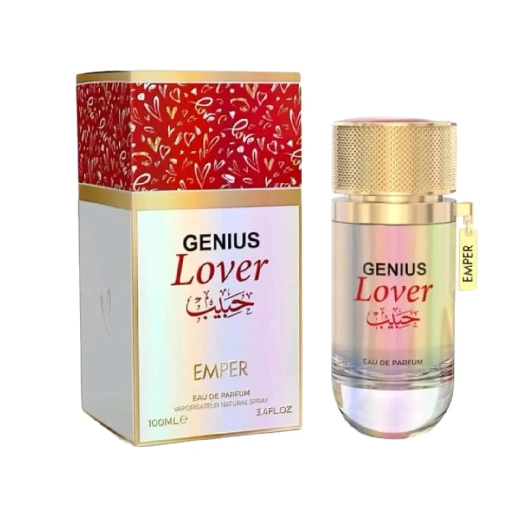 Emper Ladies Genius Lover EDP Spray, 3.4 oz Floral Fruity Fragrance with Vanilla, Unique Aroma Liquid in Spray Bottle
