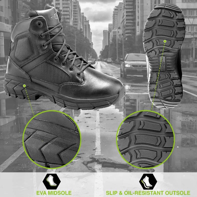 Interceptor Men'S Guard Zippered 6" Soft Toe Tactical Boots ADVANCED MANUFACTURING GROUP LIMITED