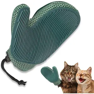 Pet Grooming Glove & Cat Brush Set, Efficient Deshedding Hair Removal Tool for Cats Dogs, Gentle Pet Care Essentials for Daily Use