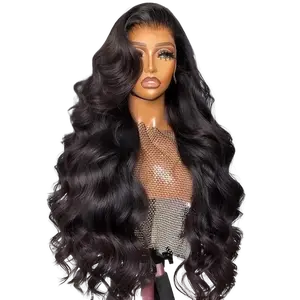 13x6 Lace Front Wigs Human Hair Pre Plucked 180 Density 13x4 HD Body Wave Lace Front Wigs Human Hair Brazilian Lace Frontal Wigs Human Hair wigs for Women Glueless Wigs Human Hair Pre Plucked Black Color