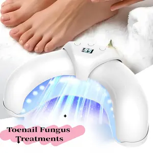 Toenail Fungus Treatment Laser Device, Nail Fungus UV LED Light Lamp for Multiple Toenails & Fingernails, Home Use Painless Nail Repair for Weak Damaged Discolored Brittle Nails, Effective At-Home Nail Fungus Care Solution