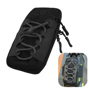 Secure Strap Outdoor Gear Pouch - Multi-Purpose Motorcycle/Bike Storage Bag, Durable Travel Accessory for Tools & Essentials