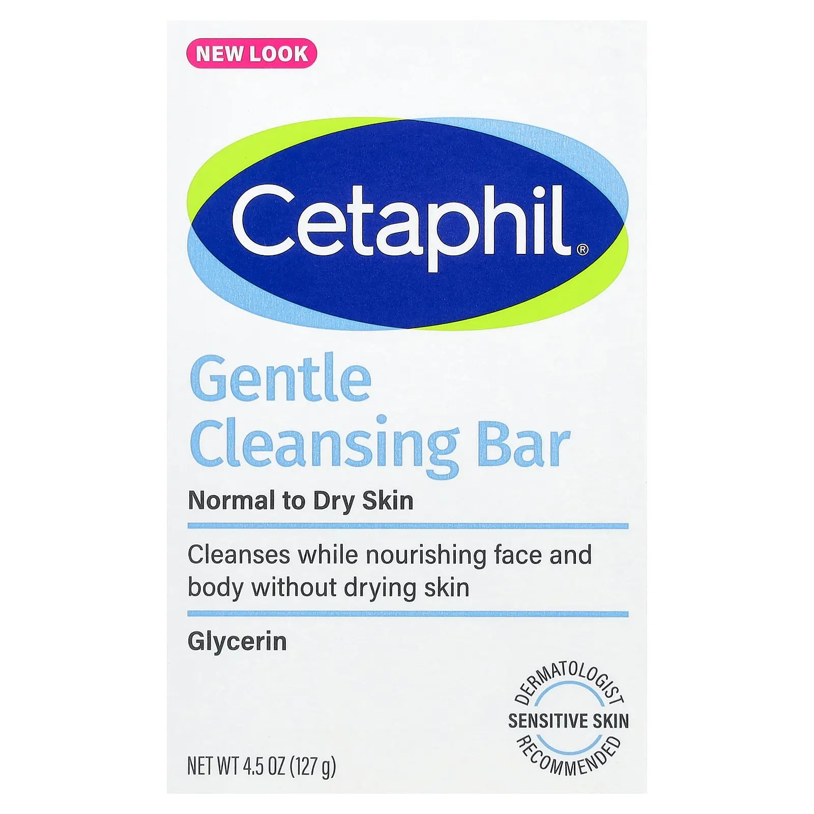 Cetaphil Gentle Cleansing Bar Soap, Normal to Dry Skin, 4.5 oz (127 g)