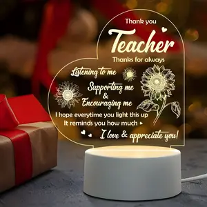 Personalized Engraved Night Light Gift for Teachers, Perfect for Teacher's Day, Birthday, Retirement, Graduation, Farewell Gifts