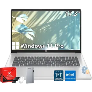 HP 17.3" Laptop, Intel Core i5-1334U, 32GB RAM, 2TB SSD, Windows 11 Pro, Backlit Keyboard, Fingerprint Reader, Silver