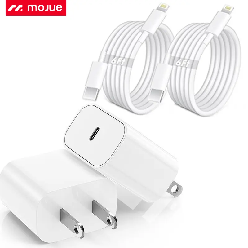 4-Pcs USB-C Charging Kit: 2-Pack 20W Super Fast Cellphone Wall Charger Blocks + 2-Pack 10FT/6FT USB-C to Lightning Cables for iPhone 17/16/15/14/13/12/11 Pro Max, Electronic Mobile Devices, 4 Pcs 6ft for IP 14/13/12 (TikTok Shop Back to School)