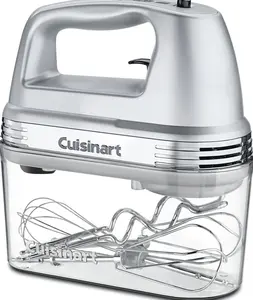 Cuisinart Power Advantage Plus 9-Speed Hand Mixer, 220W Motor, Electric Mixer with Dishwasher-Safe Beaters, Storage Case, HM-90BCS, Brushed Chrome