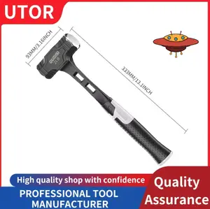 OUDISI 2/3/4 Pound Octagonal Hammer, Heavy-Duty One-Piece Hand Hammer, Professional Masonry Construction Site,Solid One-Piece Design, Wall-Breaking Anti-Slip Multi-Function Handle Hammer, Steel, Anti-Slip Grip
