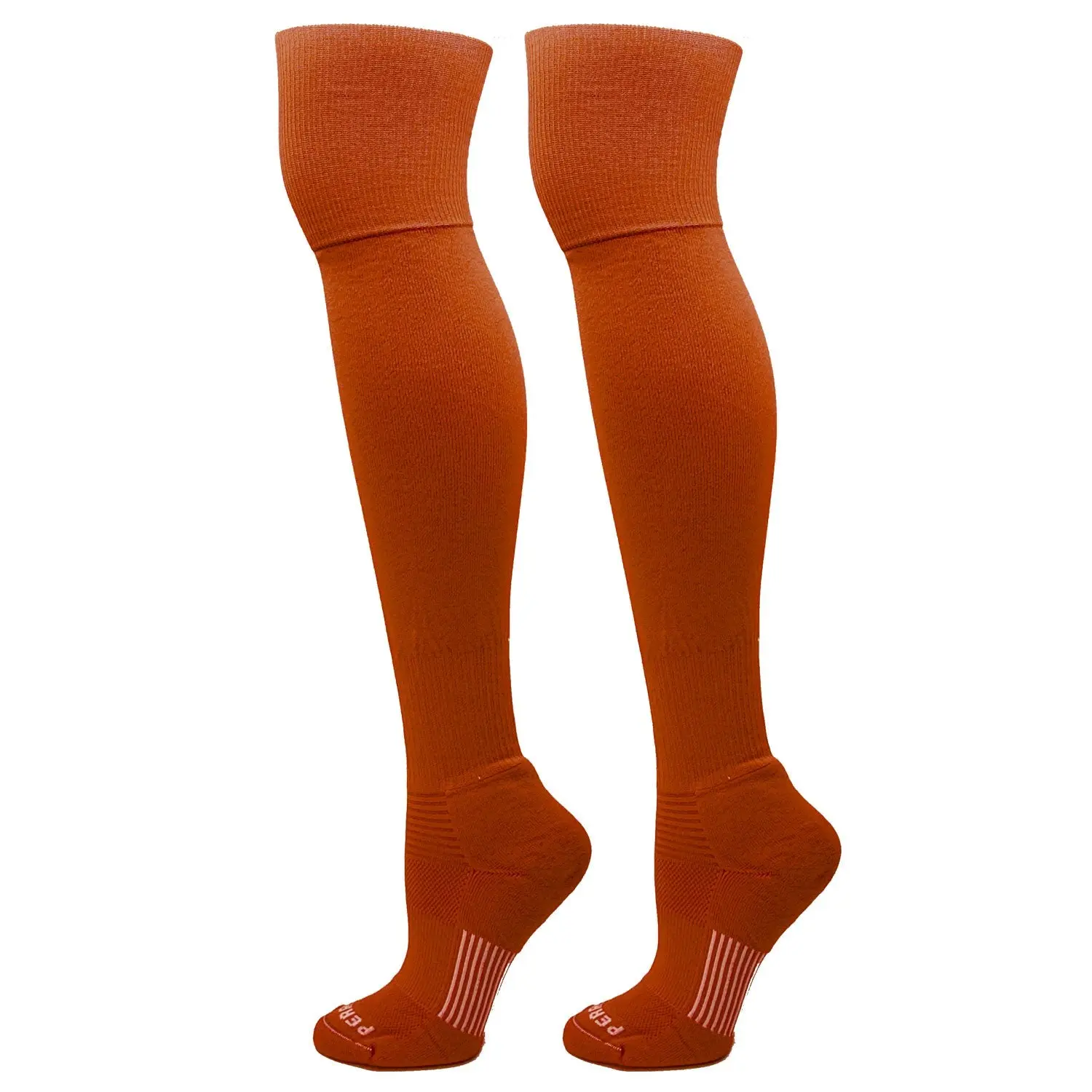 Over the Knee Baseball, Extra Long Sports Socks (Texas / Burnt Orange)